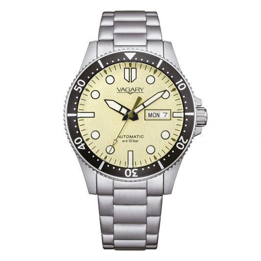 Orologio Vagary Gear Matic 101Th Automatic 40 mm Braccialato Giallo Fluo