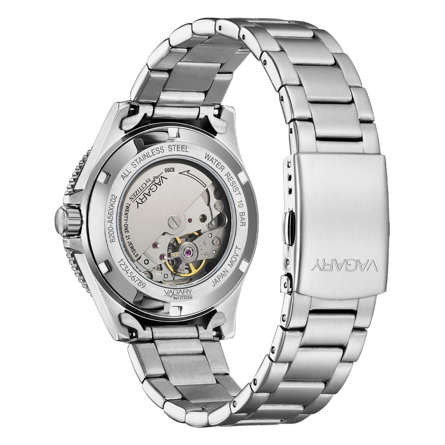 Orologio Vagary Gear Matic 101Th Automatic 40 mm Acciaio Braccialato Nero