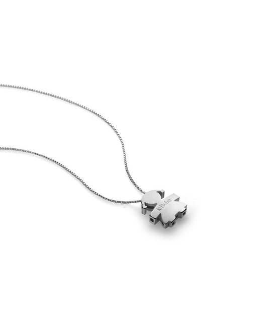 Collana Lebebé I Tesorini Oro Bianco 18 Kt Pendente Bimba Bombata