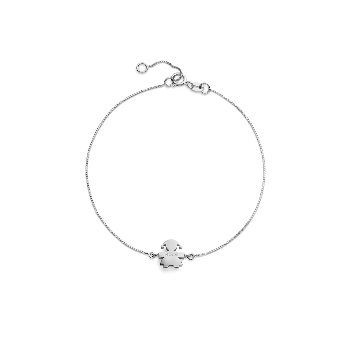 Bracciale Lebebé I Tesorini In Oro Bianco 18 Kt Sagoma Bimba