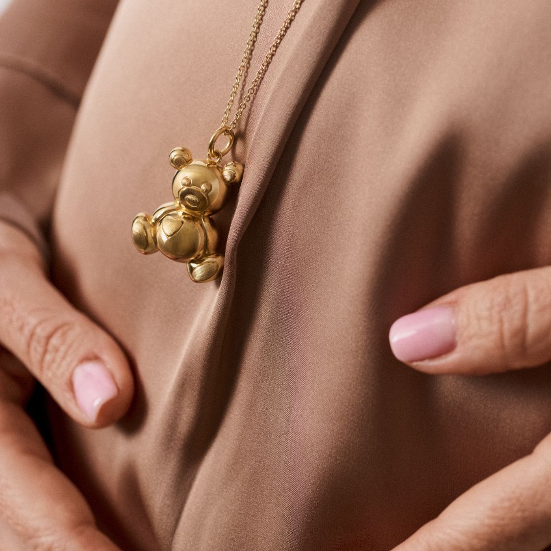 Collana Lebebé Suonamore Gli Orsetti Argento Dorato Pendente Orso Chiamangeli