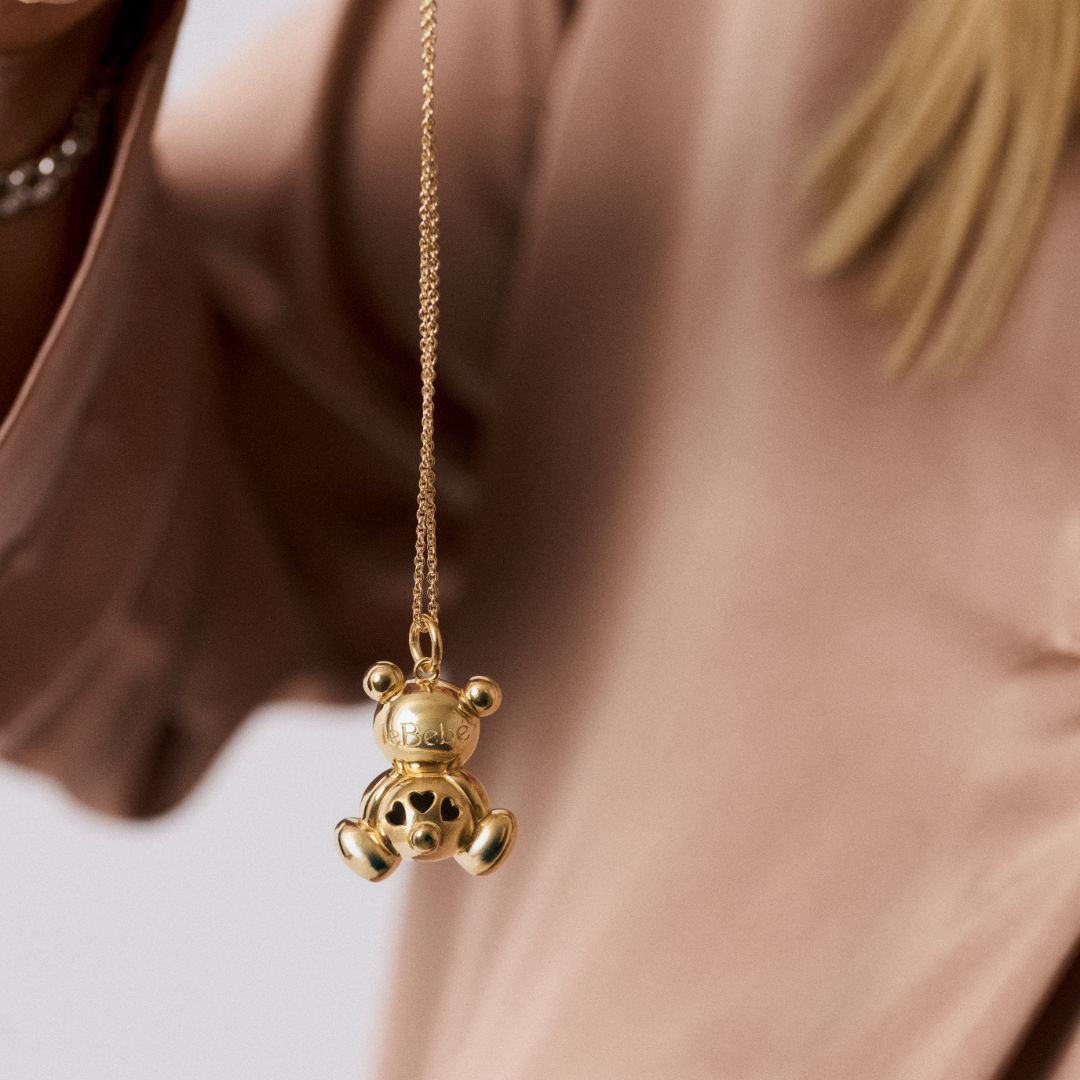 Collana Lebebé Suonamore Gli Orsetti Argento Dorato Pendente Orso Chiamangeli