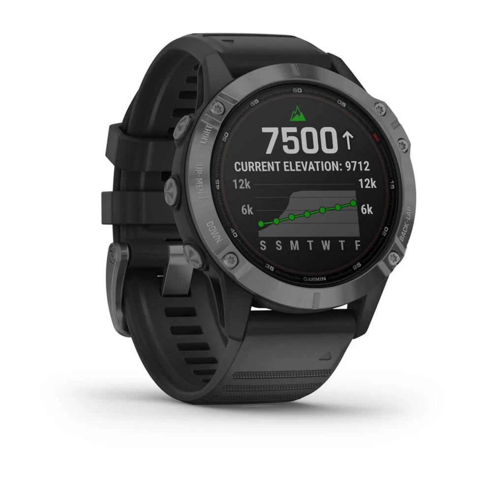 Orologio Garmin Fenix 6 Pro Solar Edition 47 mm Slate Gray Cinturino Black