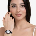 Orologio Donna Luca Barra Nero Charm Quadrifoglio
