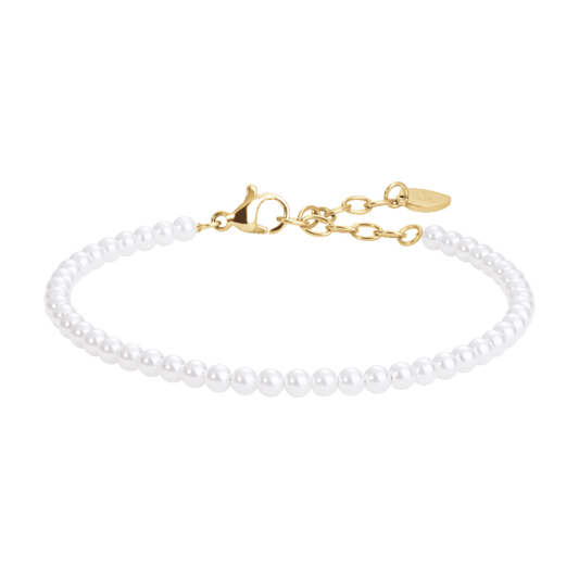 Bracciale Luca Barra Pvd Oro Perle Sintetiche