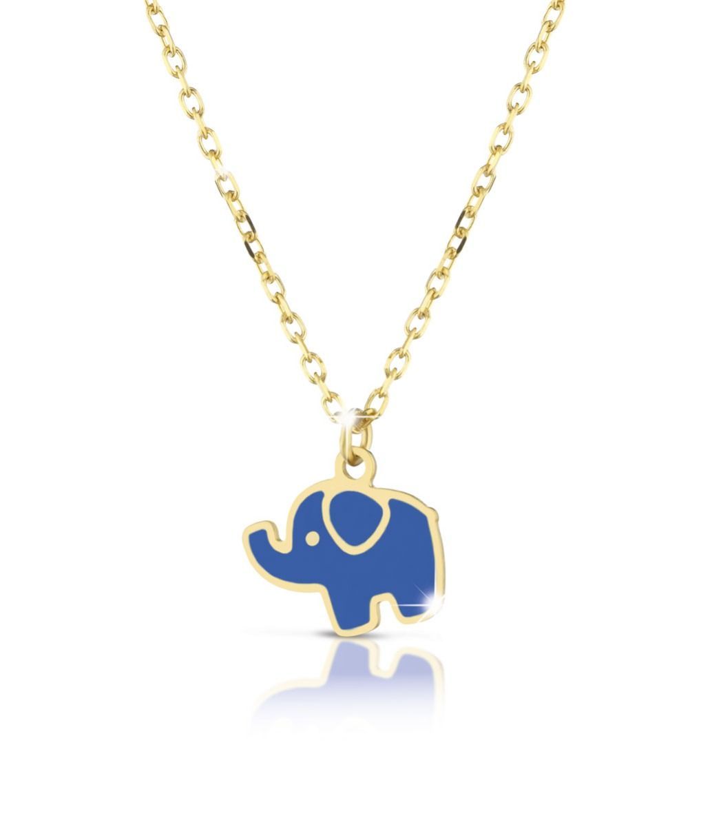 Collana lebebé PrimeGioie Fortuna Oro 9 Kt Pendente Elefantino