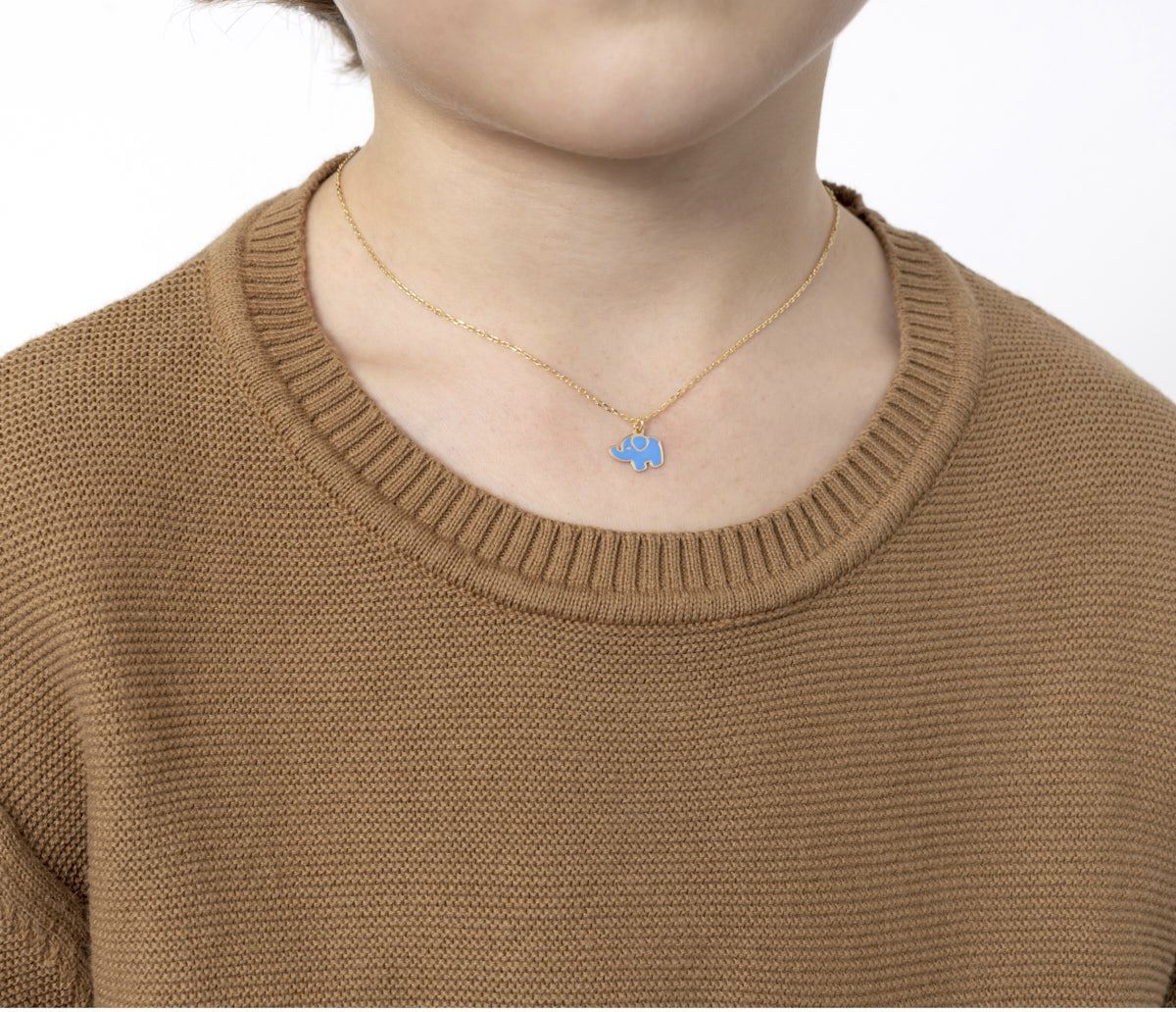 Collana lebebé PrimeGioie Fortuna Oro 9 Kt Pendente Elefantino