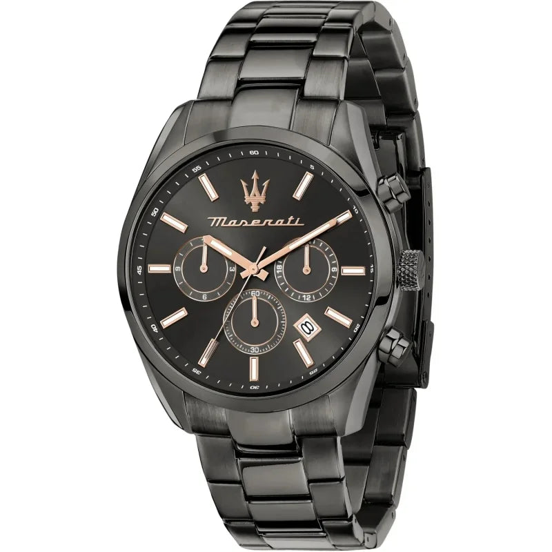 Orologio Maserati Attrazione Multifunzione 43 Mm Pvd Canna Di Fucile Braccialato