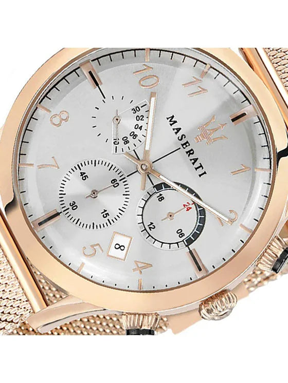 Orologio Maserati Ricordo Chrono 42 mm Pvd Oro Rosa Maglia Milanese