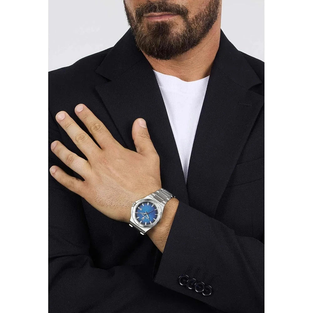 Orologio Maserati Velocità Slim 40 Mm Acciaio Braccialato Quadrante Blu