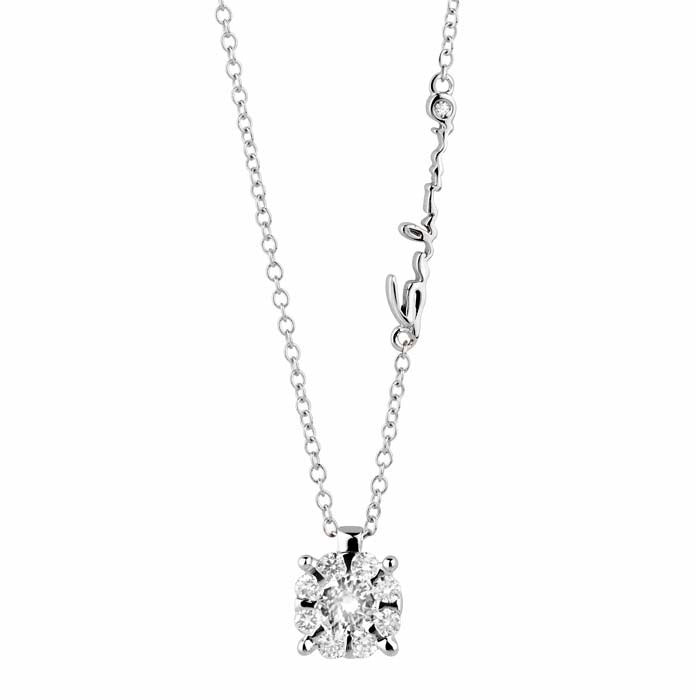 Collana Salvini Daphne Punto Luce Pavè oro Bianco e Diamanti