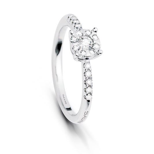 Anello Salvini Daphane Fantasy Pavè oro Bianco e Diamanti