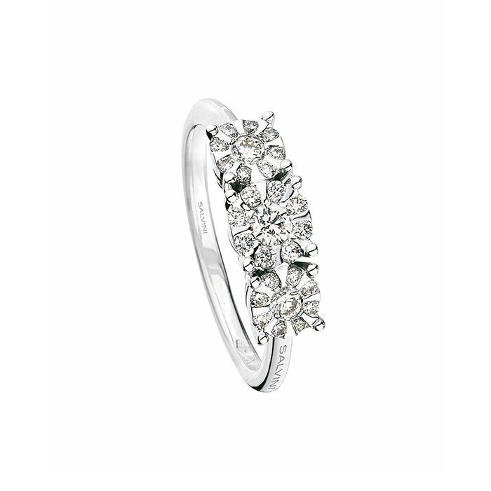 Anello Salvini Daphne Trilogy Pavè Oro Bianco e Diamanti