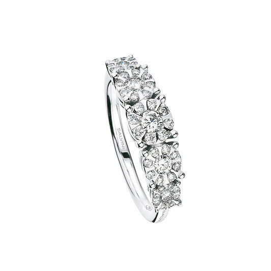 Anello Salvini Daphne Veretta A Decrescere Oro Bianco e Diamanti