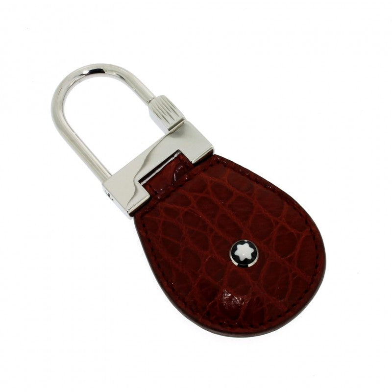 Portachiavi Montblanc Meisterstuck Atelier Acciaio E Pelle Rossa