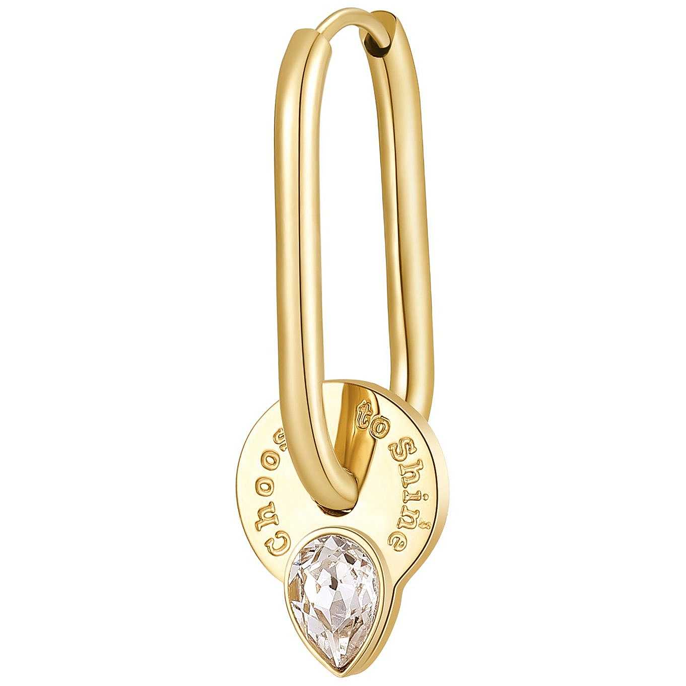 Monorecchino Brosway Chakra Boccola Pvd Oro Con Pendente