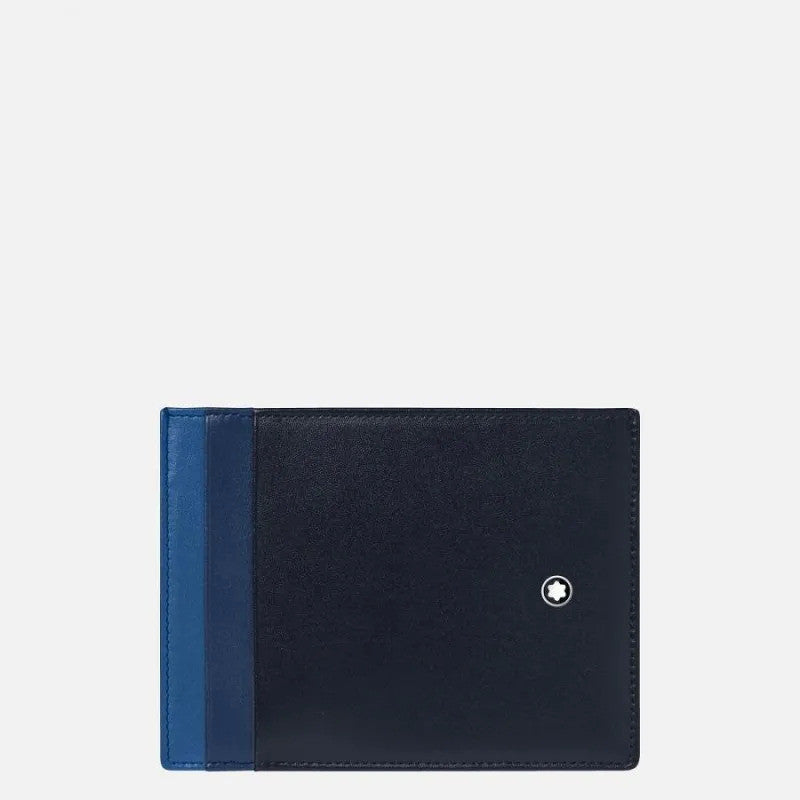 Portacarte Di Credito Montblanc Meisterstuck Pelle Blu