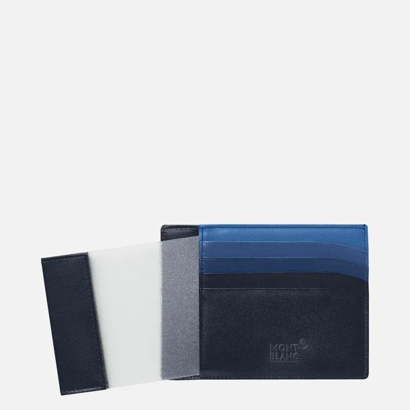 Portacarte Di Credito Montblanc Meisterstuck Pelle Blu