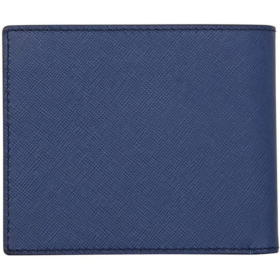 Portafogli Montblanc Sartorial Portafoglio 8 Scomparti Pelle Blu Indaco