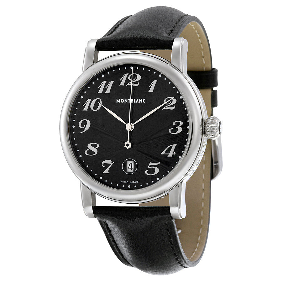 Orologio Montblanc Star XL Steel 40 mm Acciaio Pelle Nero