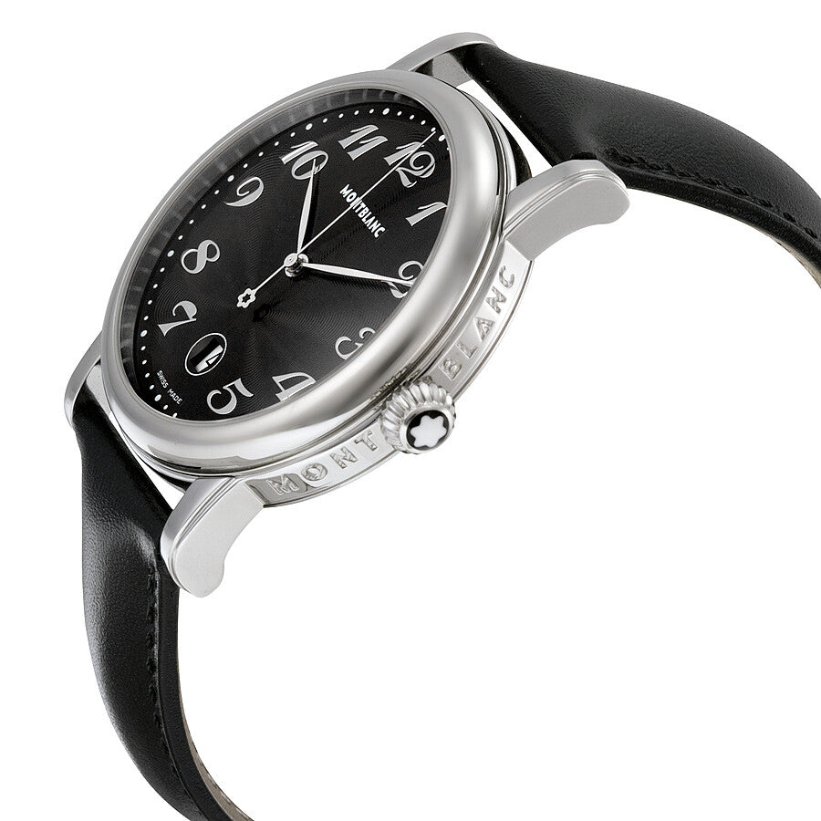 Orologio Montblanc Star XL Steel 40 mm Acciaio Pelle Nero