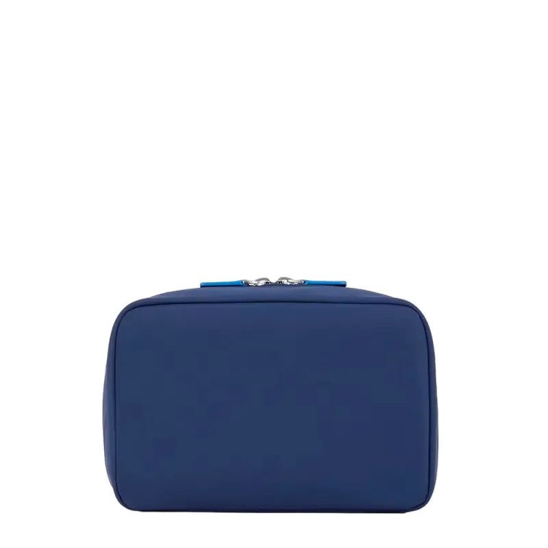 Necessaire Piquadro Beauty Case Nylon Inserto Pelle Blu