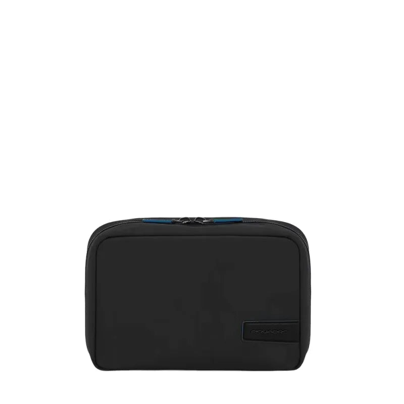 Necessaire Piquadro Beauty Case Nylon Inserto Pelle Nera