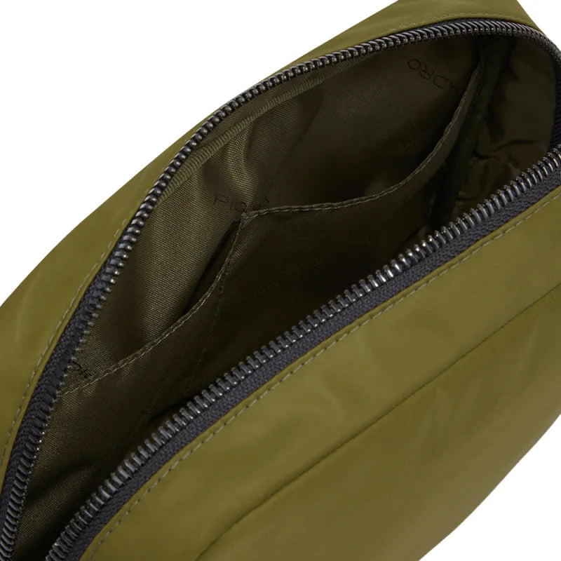 Necessaire Piquadro Beauty Case Nylon Ed Inserto Pelle Verde