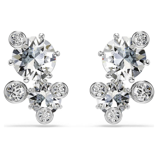 Orecchini Swarovski Constella Taglio Round, Bianchi, Placcato rodio