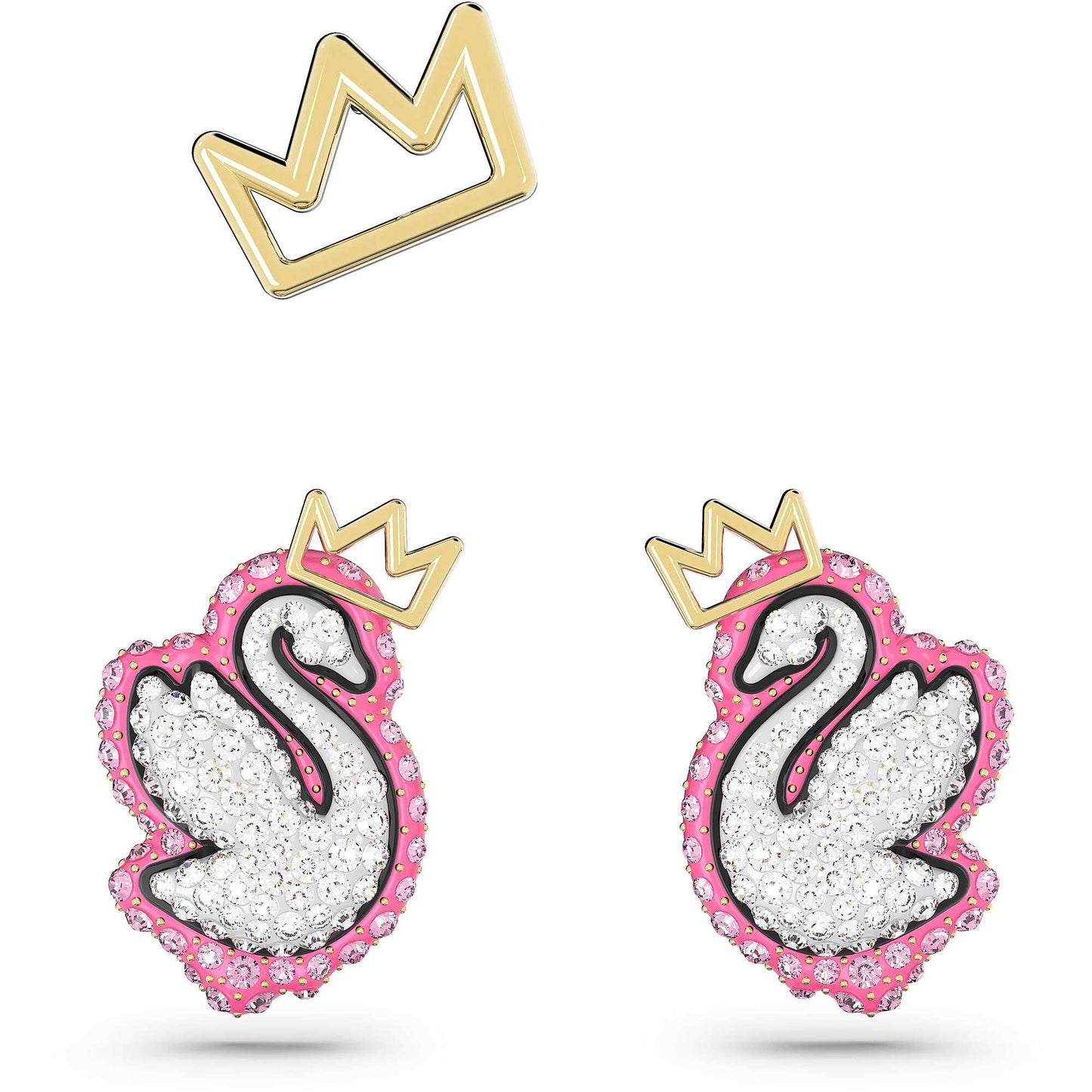 Set 3 Orecchini Swarovski Swan A Lobo