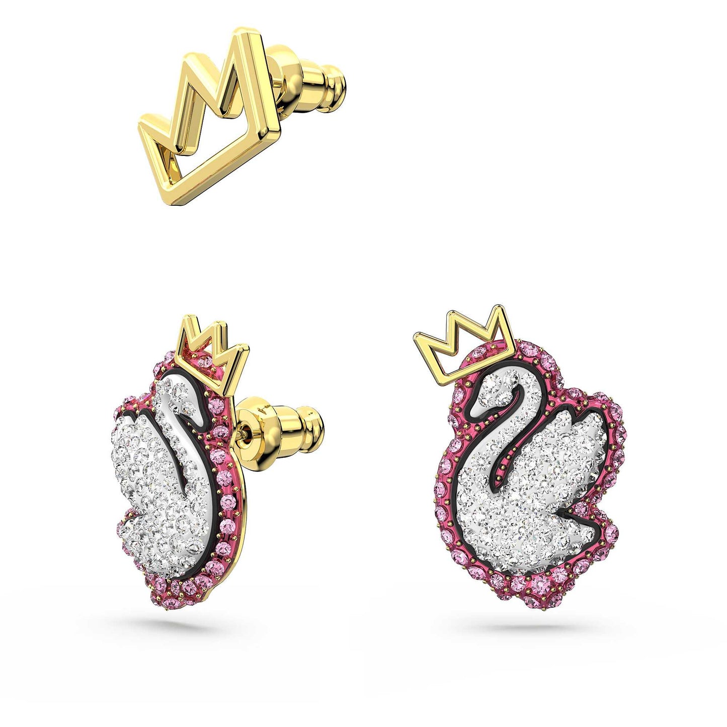 Set 3 Orecchini Swarovski Swan A Lobo