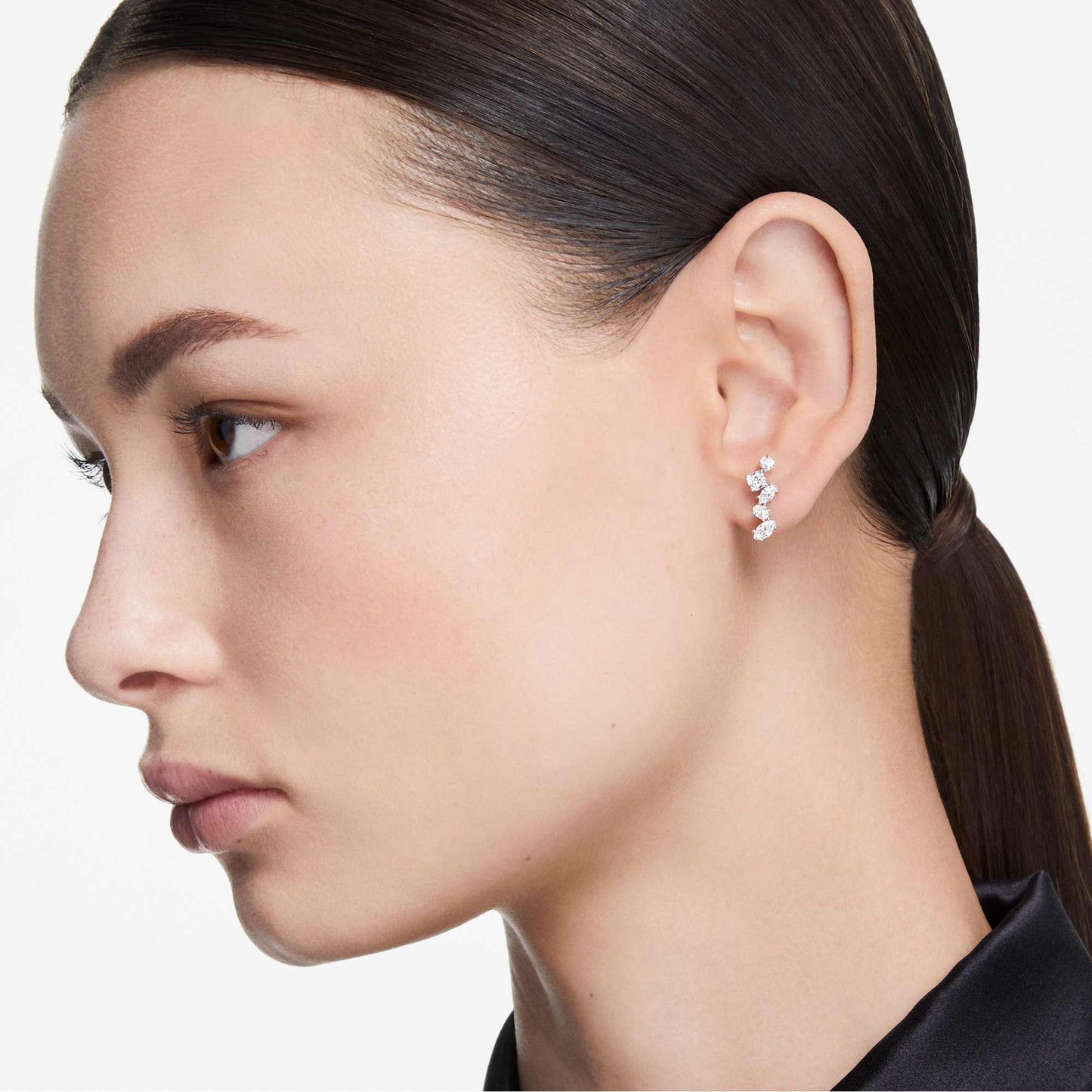 Orecchini ear cuff Swarovski Galaxy Diamanti creati in laboratorio 1,25 ct tw, Taglio misto, Oro bianco 18 K