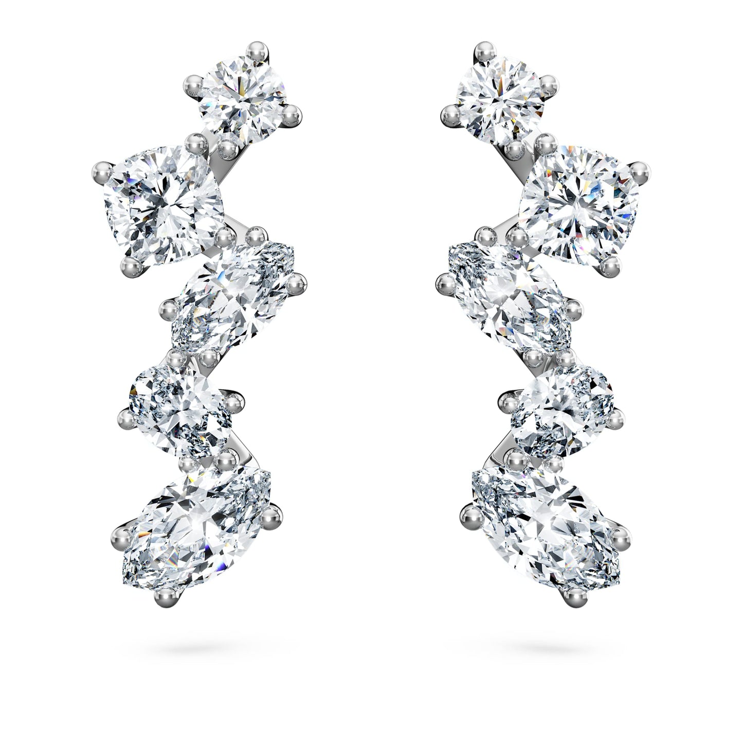 Orecchini ear cuff Swarovski Galaxy Diamanti creati in laboratorio 1,25 ct tw, Taglio misto, Oro bianco 18 K