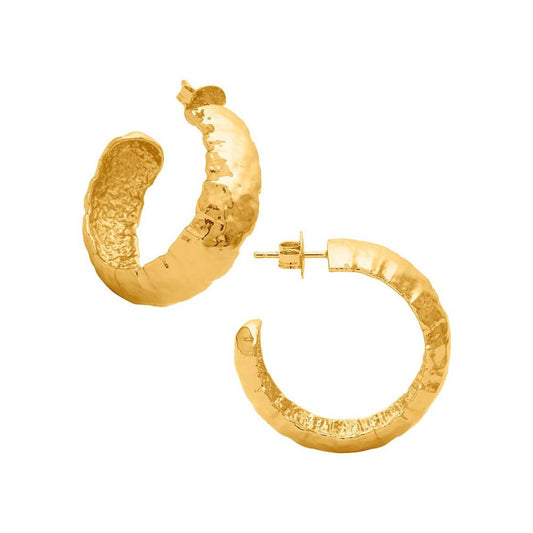 Orecchini Grandi Giovanni Raspini Nomad Send Bronzo Bagno D'Oro 18 Kt