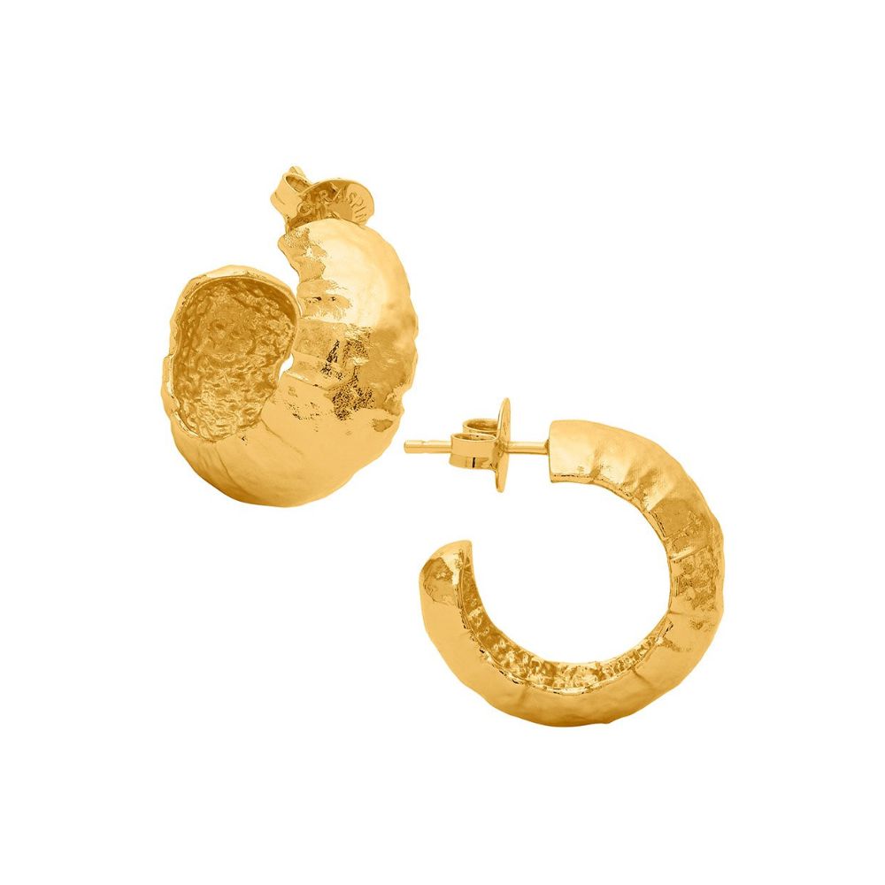 Orecchini Giovanni Raspini Nomad Send Bronzo Bagno D'Oro 18 Kt