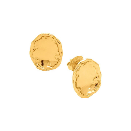 Orecchini Piccoli Giovanni Raspini Nomad Yuma Bronzo Bagno D'Oro 18 Kt