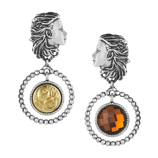 Orecchini Pendenti Gerardo Sacco Mesi Reverse Argento Novembre