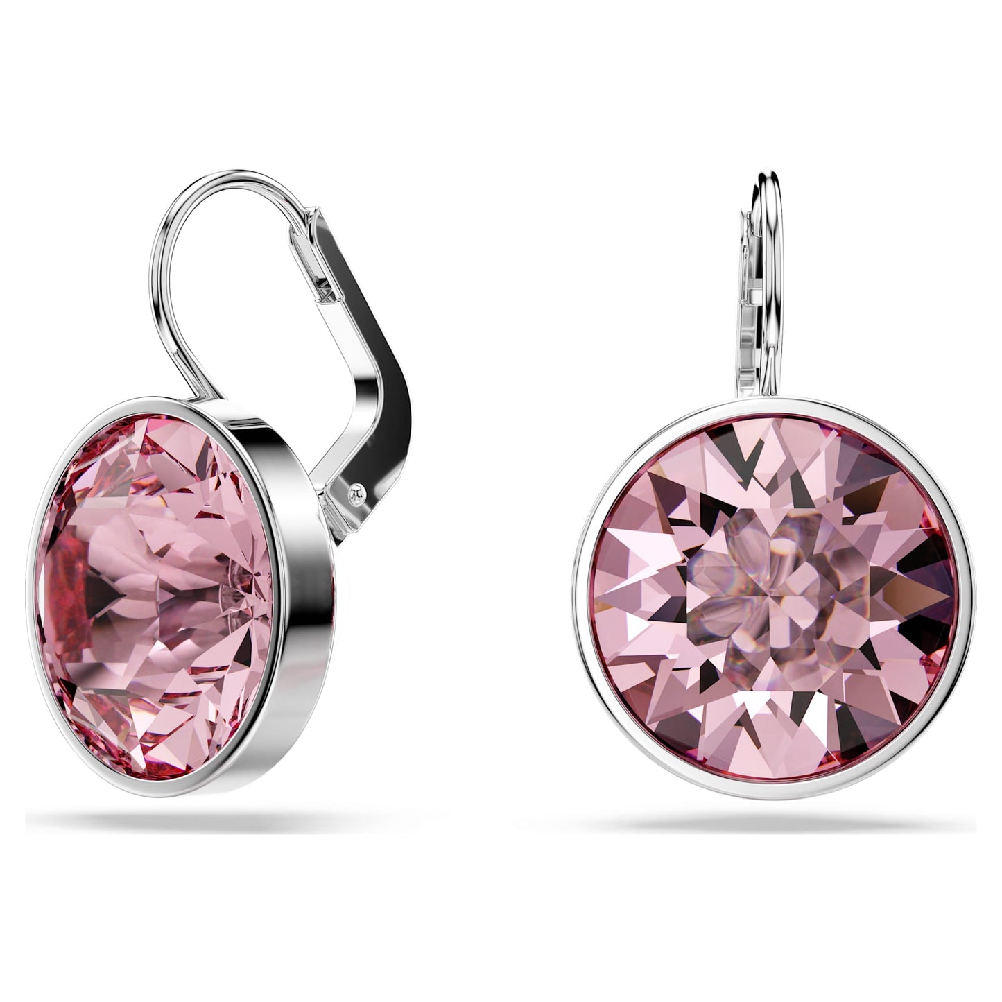 Orecchini pendenti Swarovski Bella Taglio Round, Rosa, Placcato rodio