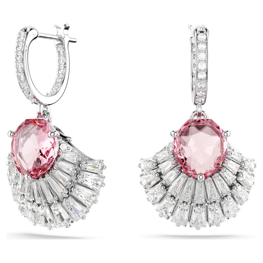 Orecchini Pendenti Swarovski Idyllia Orecchino Taglio misto, Conchiglia, Rosa, Placcato rodio