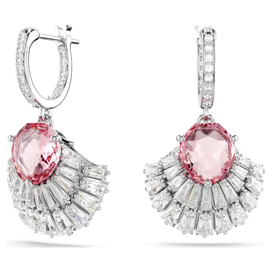 Orecchini Pendenti Swarovski Idyllia Orecchino Taglio misto, Conchiglia, Rosa, Placcato rodio