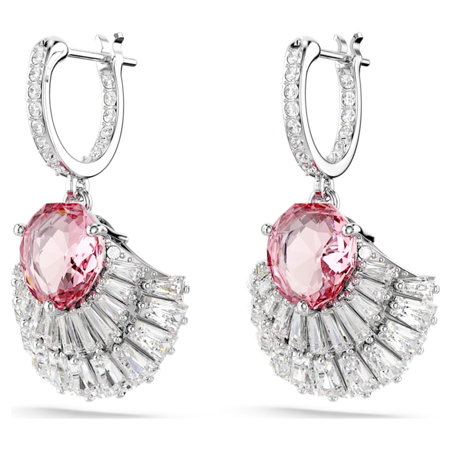 Orecchini Pendenti Swarovski Idyllia Orecchino Taglio misto, Conchiglia, Rosa, Placcato rodio