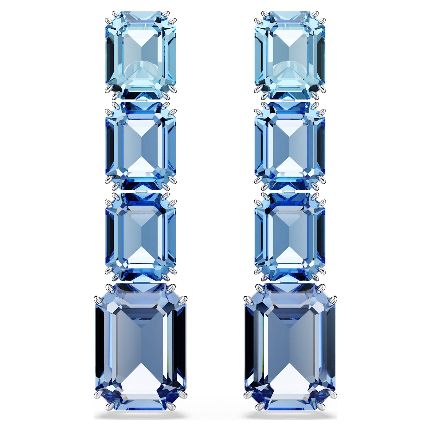 Orecchini pendenti Swarovski Millenia Taglio Octagon, Sfumatura di colore, Blu, Placcato rodio