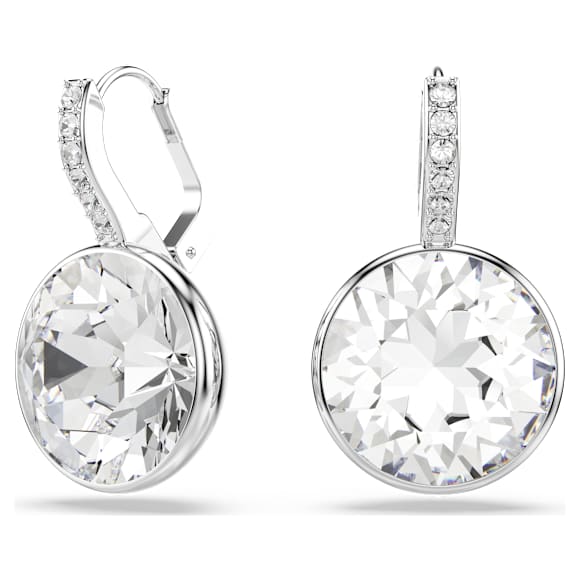 Orecchini Swarovski Millenia Taglio Round, Bianchi, Placcato rodio