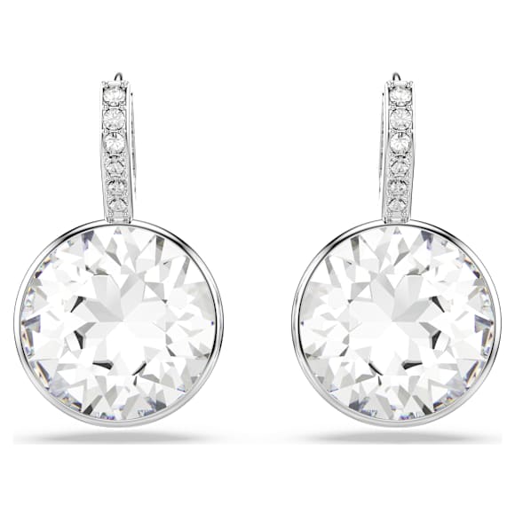 Orecchini Swarovski Millenia Taglio Round, Bianchi, Placcato rodio