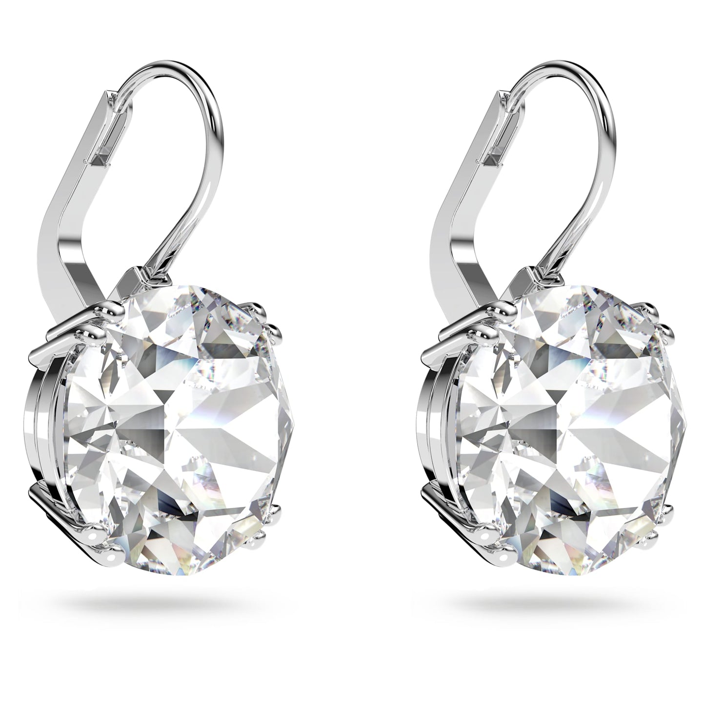 Orecchini Pendenti Swarovski Millenia Taglio tondo, Bianchi, Placcato rodio