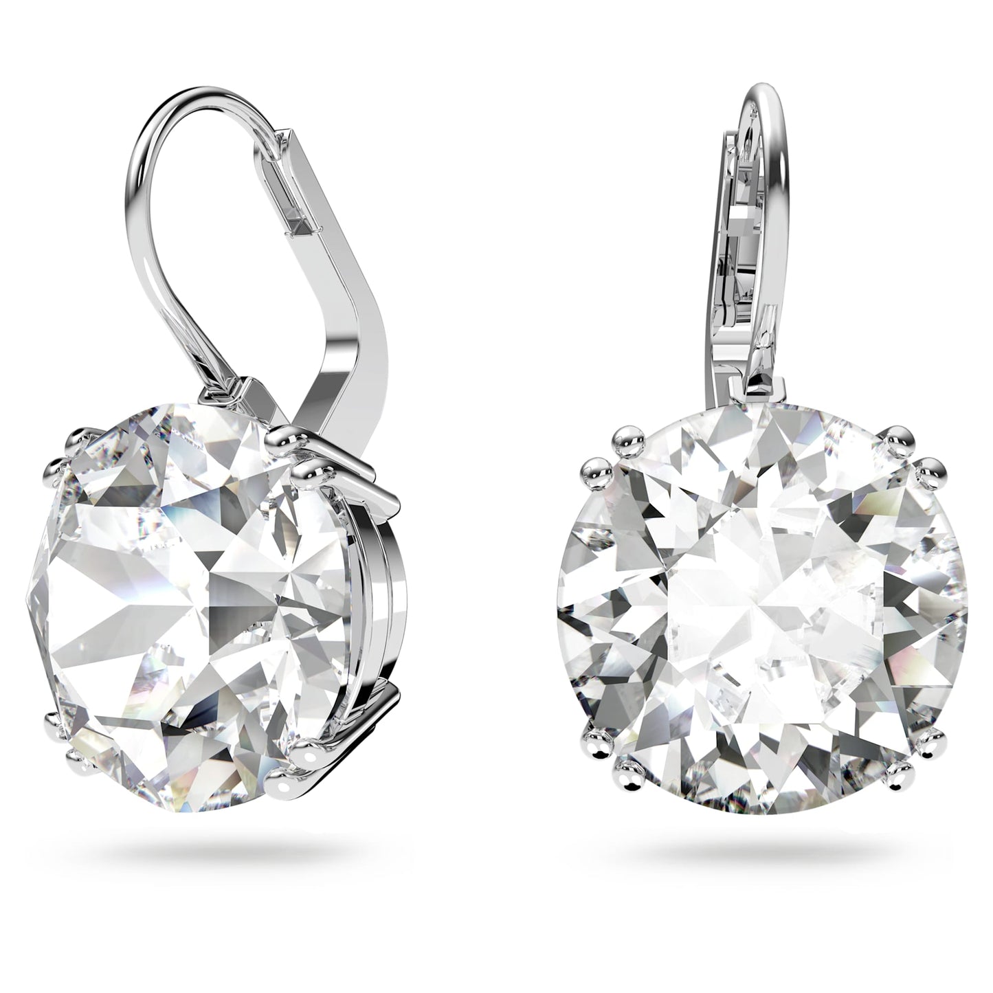 Orecchini Pendenti Swarovski Millenia Taglio tondo, Bianchi, Placcato rodio