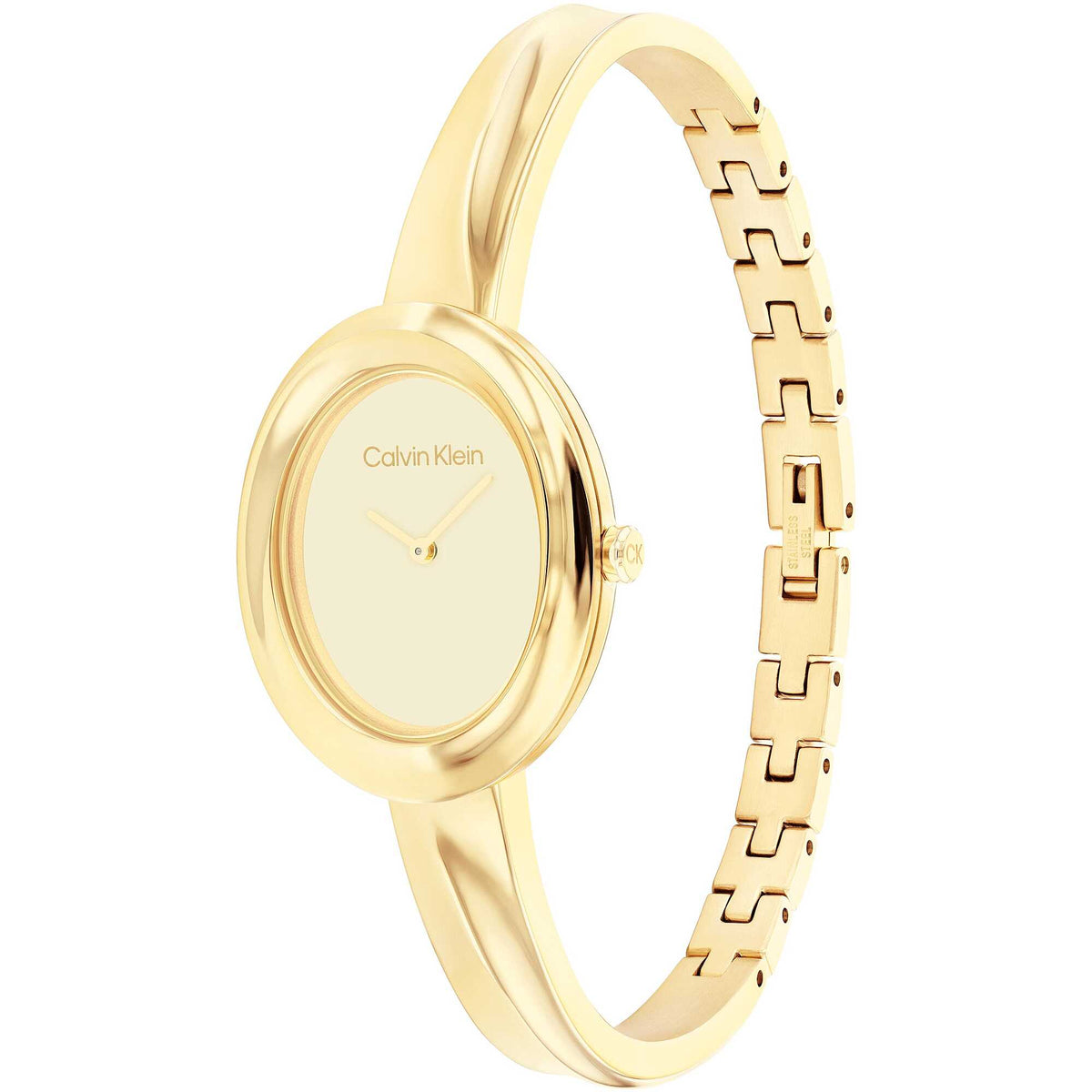 Orologio Calvin Klein Ckw Twisted Lady 26 Mm Pvd Oro Braccialato