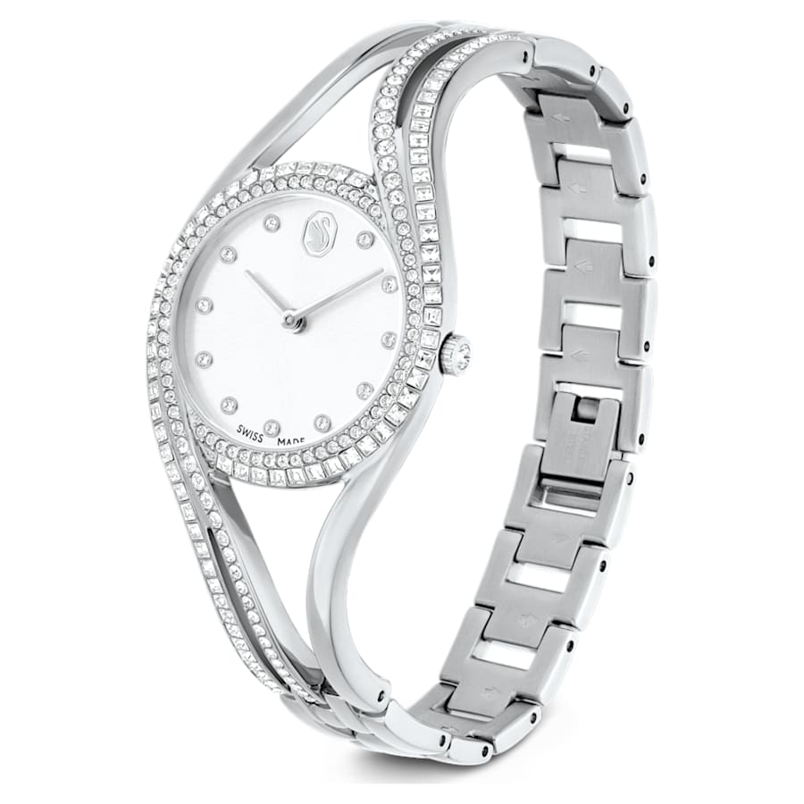 Orologio Swarovski bangle Hyperbola Tonalità argento, Acciaio inossidabile