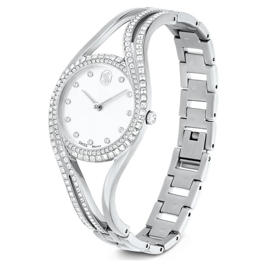 Orologio Swarovski bangle Hyperbola Tonalità argento, Acciaio inossidabile
