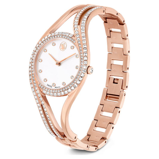Orologio Swarovski bangle Hyperbola Tono oro rosa, Finitura in tono oro rosa